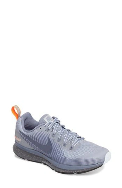 Nike Air Zoom Pegasus 34 Shield Running Shoe In Wolf Grey/ Thunder Blue/ Blue