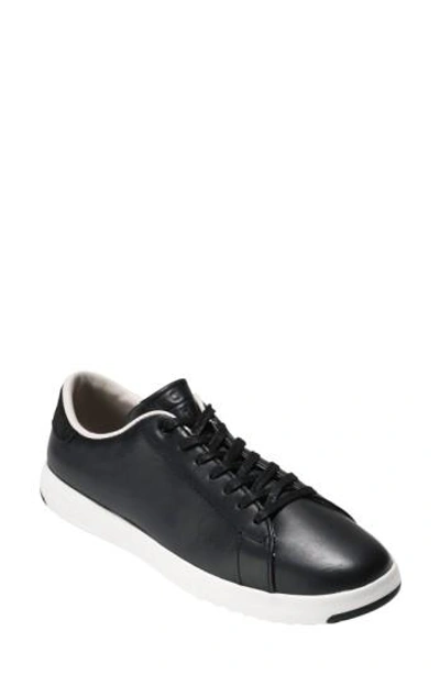Cole Haan Grandpro Tennis Shoe In Black Leather