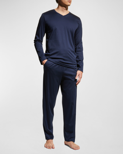 Hanro Night Selection Pajama Pants In Deep Navy