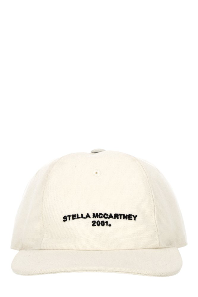 Stella Mccartney 2001 Logo-embroidered Cotton-blend Baseball Cap In White