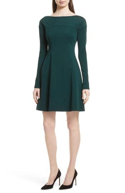 Theory Valentina Scuba Knit A-line Dress In Dark Billiard | ModeSens