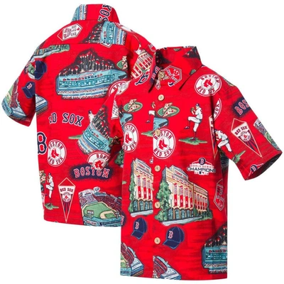 Reyn Spooner Boys Youth  Red Boston Red Sox Scenic Button-up Shirt