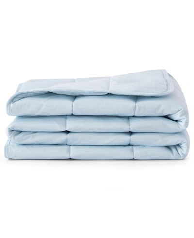 Dream Theory Polar Air Cooling Weighted Throw Blanket Bedding In Ice Blue