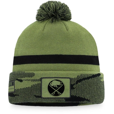 Fanatics Men's  Branded Camo Buffalo Sabres Military-inspired Appreciation Cuffed Knit Hat With Pom