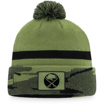 Fanatics Men's  Camo Buffalo Sabres Military-inspired Appreciation Cuffed Knit Hat With Pom