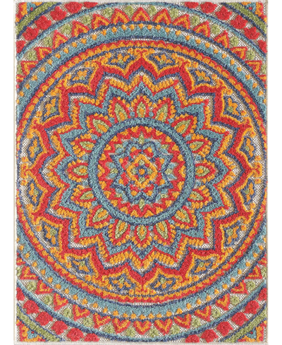 Northern Weavers Britta Bri-07 3'1" X 5'3" Outdoor Area Rug In Red,ivory