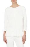 Jones New York Women's Serenity Knit 3/4 Sleeve Tunic Top, Regular & Petite In White