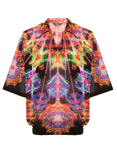 Dolce & Gabbana Cotton Illumination Print Shirt In Multi-colored