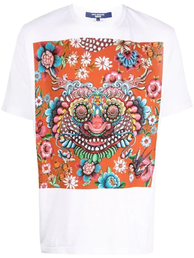 Junya Watanabe Graphic-print Cotton T-shirt In White