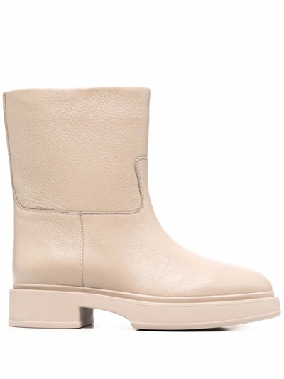12 Storeez Chunky Sole Ankle Boots In Nude