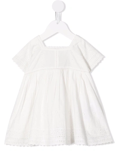 Bonpoint Baby Ameliane Broderie Anglaise Cotton Dress In White