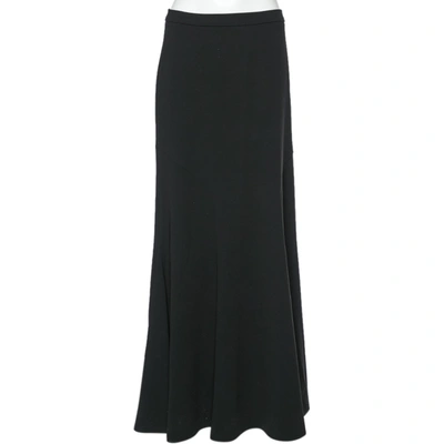 Pre-owned Boutique Moschino Black Crepe Maxi Skirt M