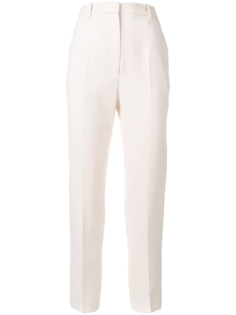 Alexander Mcqueen Cropped Trousers In White | ModeSens