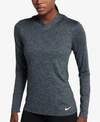 Nike Dry Legend Hooded Training Top In Black/cool Grey/white