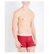 Hanro Pack Of Two Cotton Essentials Stretch-cotton Trunks In Red Marine