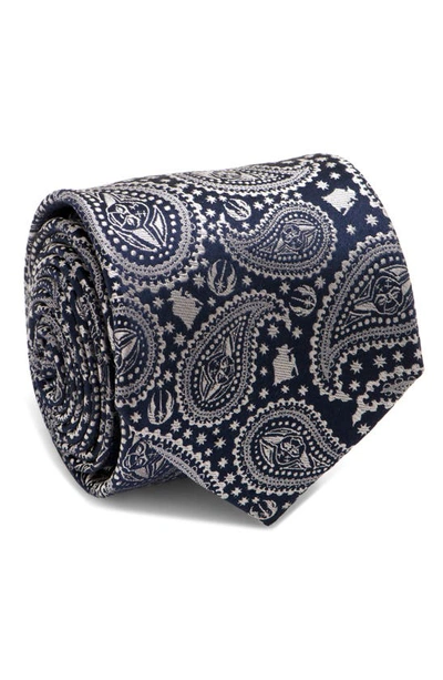 Cufflinks, Inc Star Wars Yoda Paisley-print Silk Tie In Gray Pattern