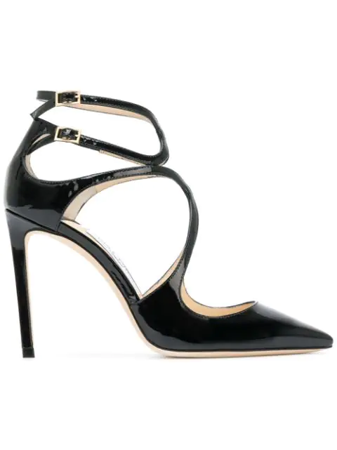jimmy choo black patent trainers