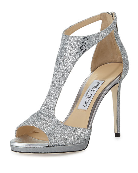 silver t bar sandals