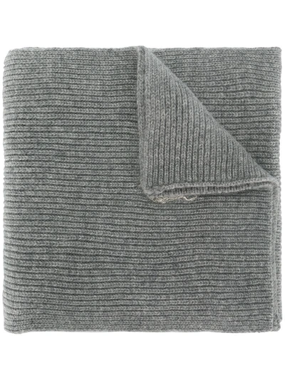 Polo Ralph Lauren Ribbed Logo Scarf - Grey