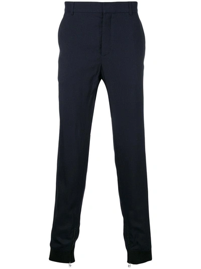 Lanvin Ruched Tailored Trousers In Blue