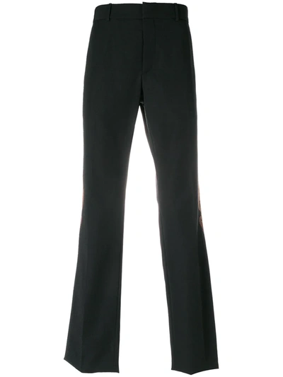 Alexander Mcqueen Paisley Patch Trousers In Black