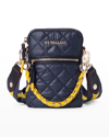 Mz Wallace Crosby Micro Quilted Nylon Crossbody Bag In Dawn/sunflower