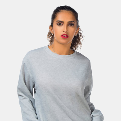 London Rag Knitted Long Sleeve Pullover Sweatshirt In Grey