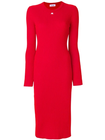 Courrèges Ribbed Knitted Dress