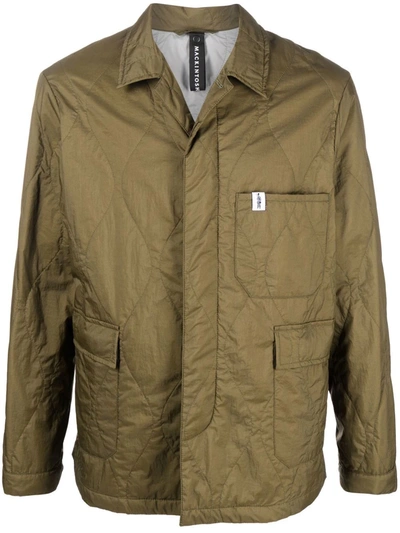 Mackintosh Chore Quilted Jacket In Khaki