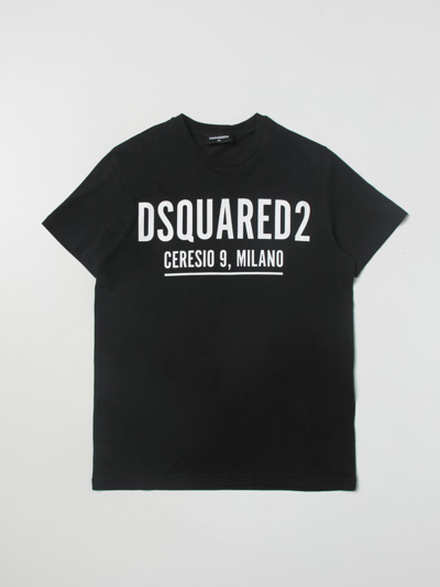 Dsquared2 Junior Kids'  T-shirt In Black