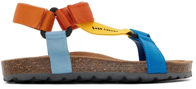 Bobo Choses Kids Multicolor Block Straps Sandals In Blue