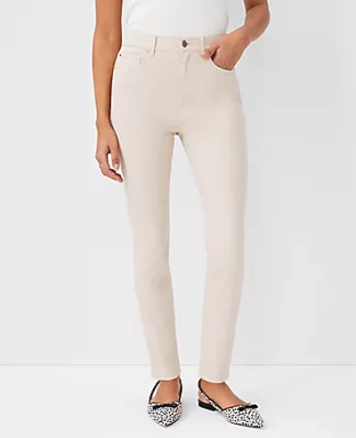 Ann Taylor Sculpting Pocket High Rise Skinny Jeans In Cashmere Khaki