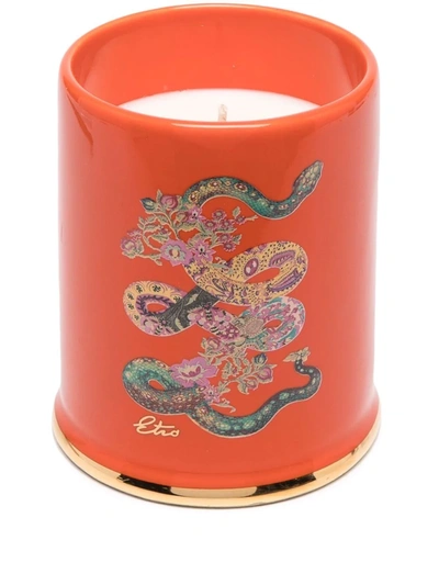 Etro Home Ceramic Single-wick Candle (300g) In Red