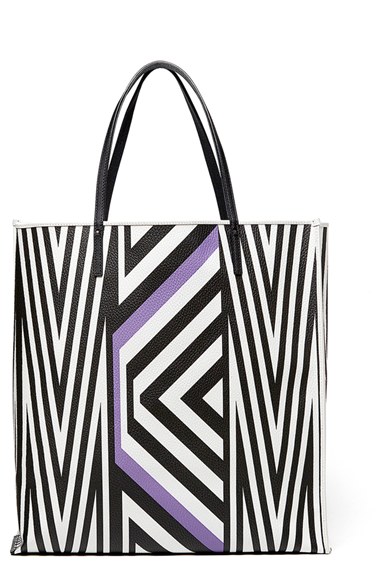 Mcm Tobias Rehberger 'small' Geometric Coated Canvas Shopper In ...