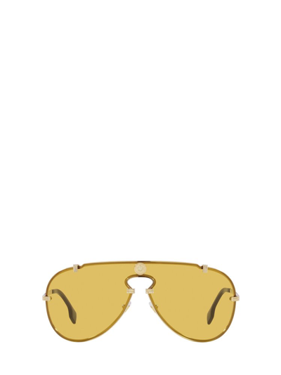 Versace Yellow Aviator Mens Sunglasses Ve2243 100285 43