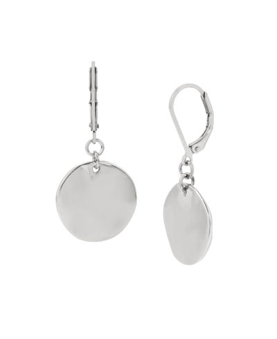 Robert Lee Morris Soho Disc Drop Earrings In Silver-tone