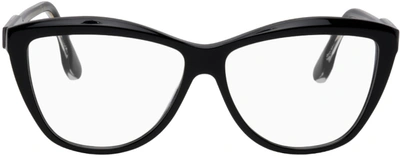 Victoria Beckham Black Cat Eye Glasses In 001 Black