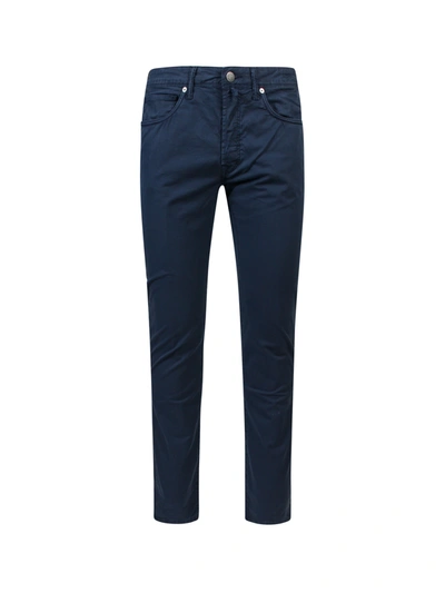 Incotex Stretch Cotton Trouser - Atterley In Blue