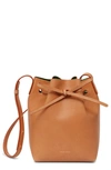 Mansur Gavriel Mini Vegetable-tanned Leather Bucket Bag In Caramel