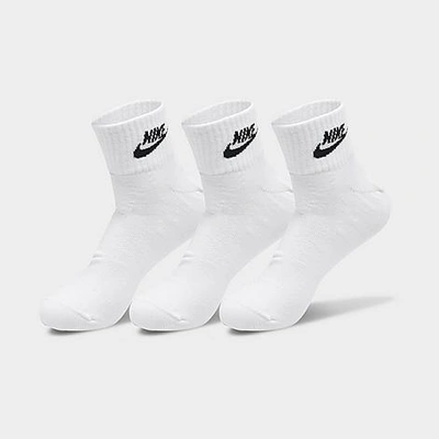Nike Everyday Essential 3 Pack Ankle Socks In White