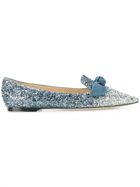 jimmy choo blue flats