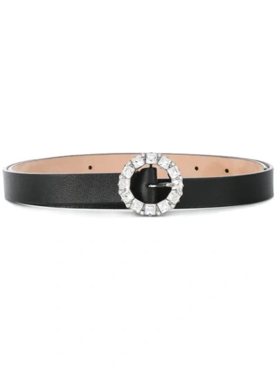 Jimmy Choo Beline Black Nappa Leather Waist Belt