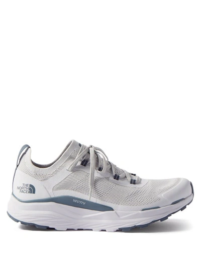 The North Face Vective Escape Bonded-knit Trainers In Grey/ Coral
