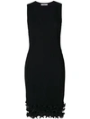 Givenchy Sleeveless V-neck Ruffle-hem Dress In Black