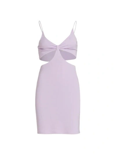 Alice And Olivia Havana Mini Cut-out Dress In Purple