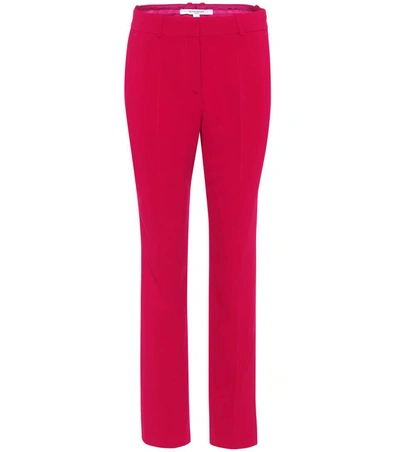 Givenchy Cropped Cady Straight-leg Pants In Fuchsia