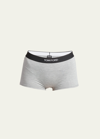 Tom Ford Logo Boyshort Underwear In Grey Melange