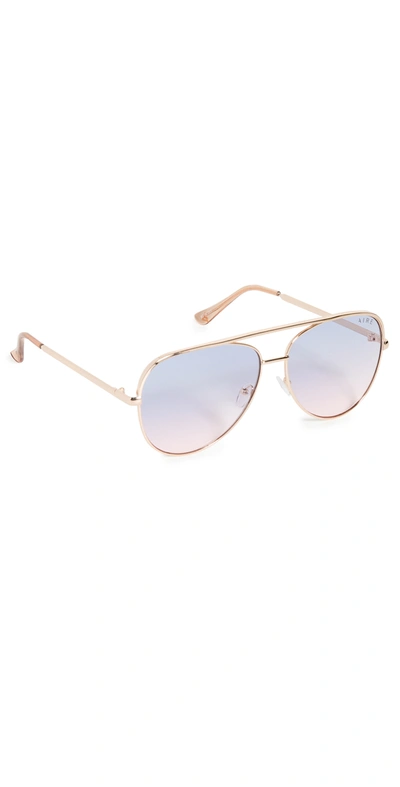 Aire Atmosphere 62mm Gradient Aviator Sunglasses In Gold