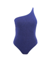 Oseree Lumiere Asymmetrical Maillot One Piece In Blue