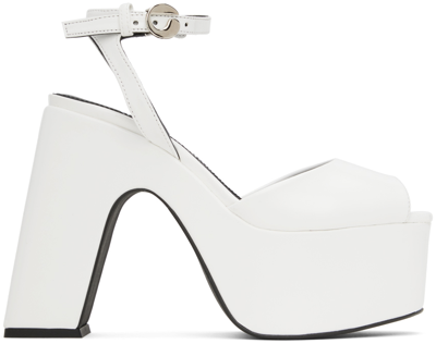 Coperni White Bridge Heeled Sandals